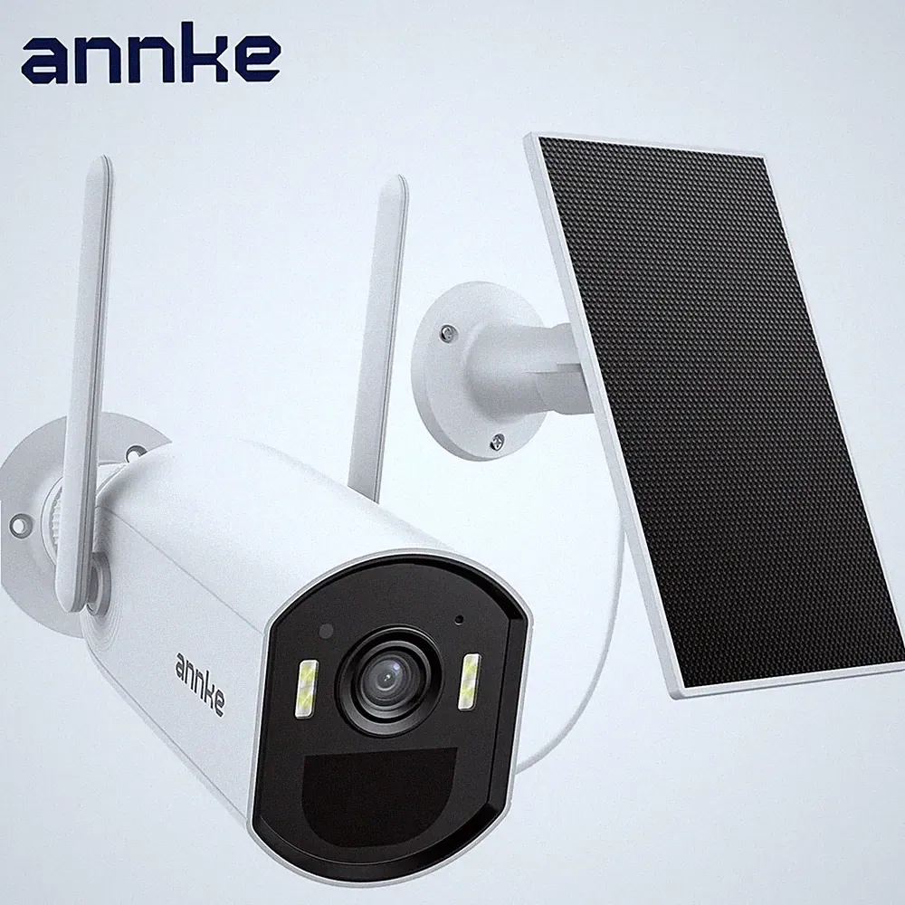 ANNKE 4MP Funk Akku/Solar Kamera WLAN Überwachungskamera Außen 2-Wege-Audio IP65