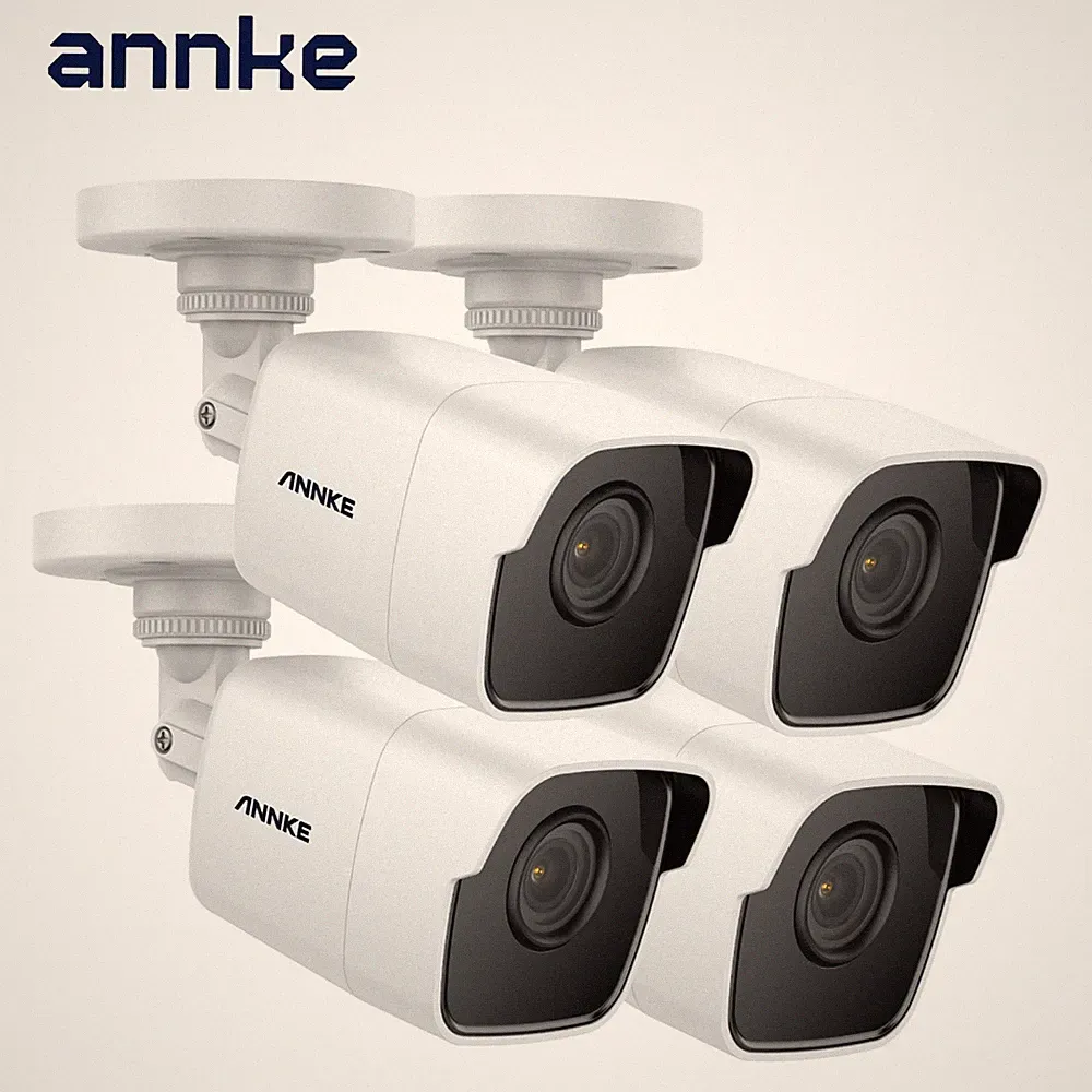 ANNKE 5MP TVI Überwachungskamera IP67 4x Kameras EXIR Nachtsicht 4x BNC Kabel
