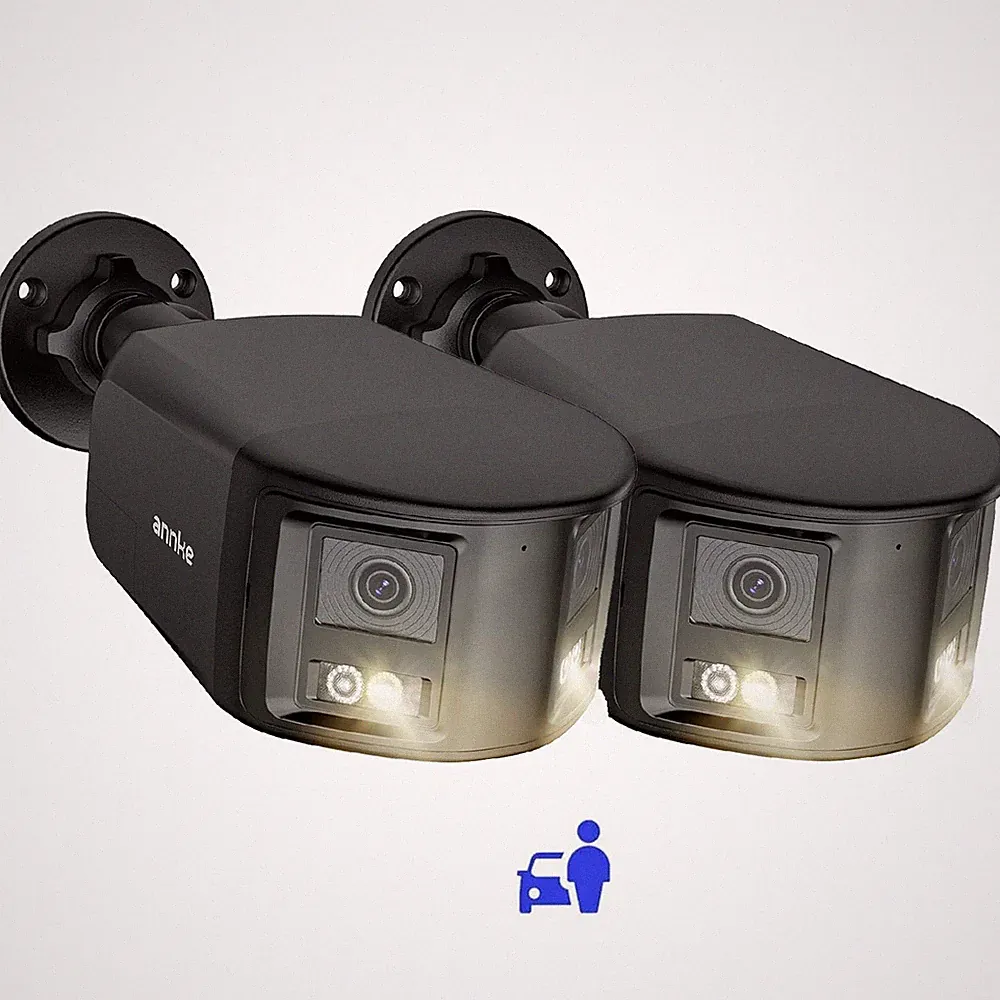 ANNKE 8MP POE AI Überwachungskamera Farbnachtsicht 180° Dual-lens 2-Wege-Audio