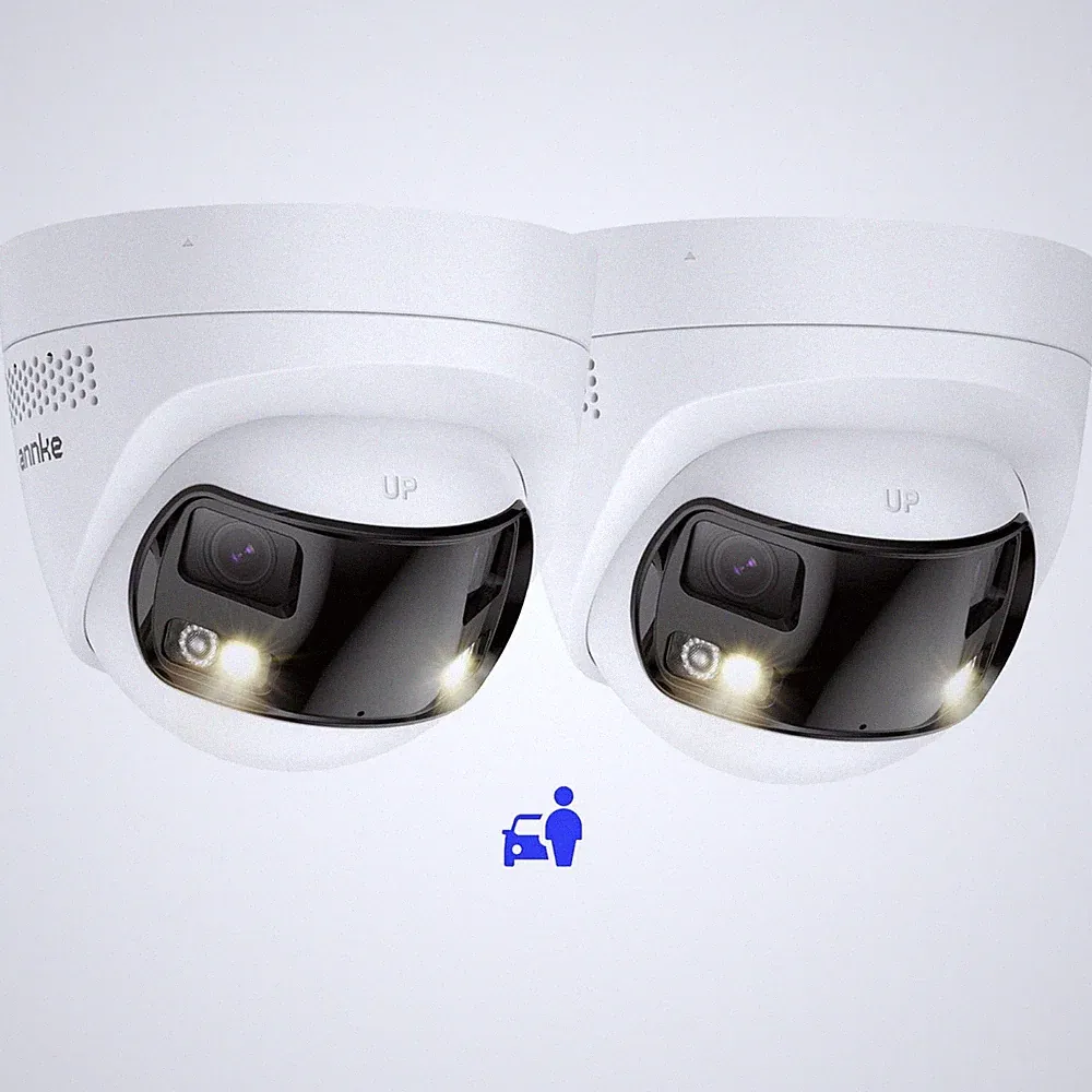 ANNKE POE 6MP Dual-Lens Überwachungskamera Aussen 180° Sichtwinkel 2-Wege-Audio
