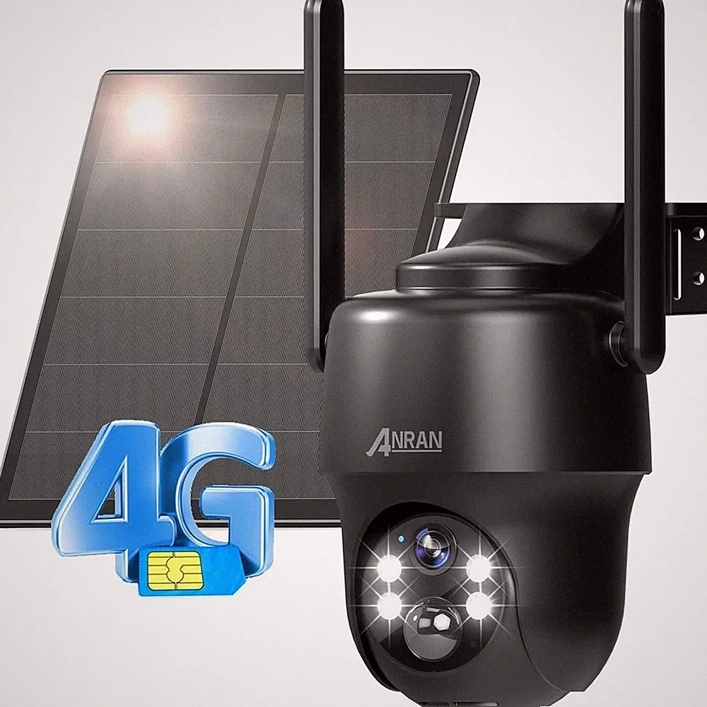 ANRAN 2K 3MP 3G/4G LTE Überwachungskamera Aussen SIM Karte PTZ Solar