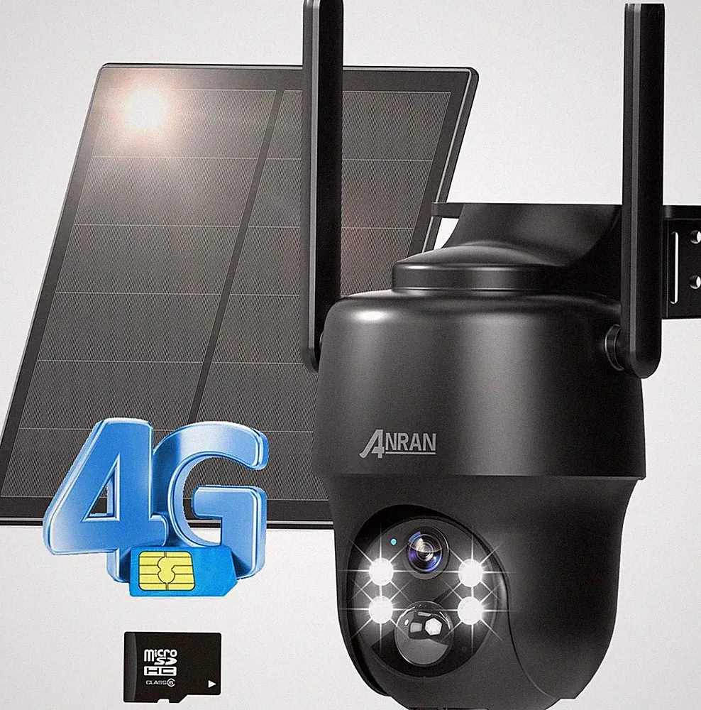 ANRAN 2K 3MP 3G/4G LTE Überwachungskamera Aussen SIM Karte PTZ Solar