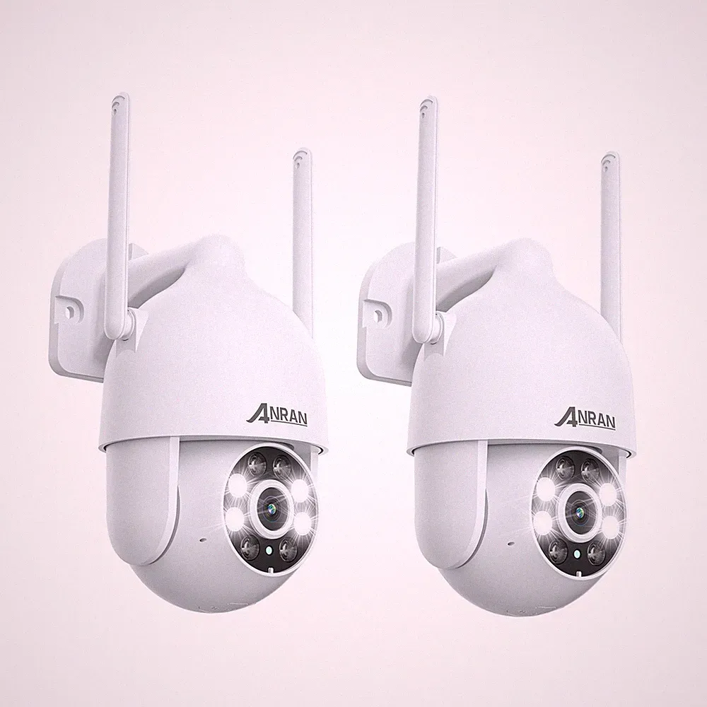 ANRAN 2K/3MP Funk Außen Überwachungskamera 360° PTZ WLAN IR Nachtsicht Heim IP65