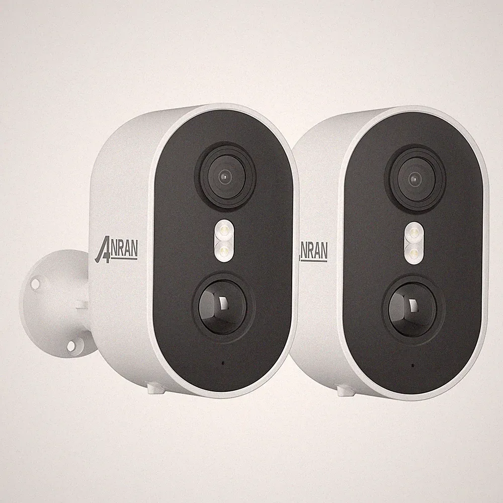 ANRAN 2PCS 3MP Überwachungskamera Aussen Akku WLAN mit 2-Audio Nachtsicht