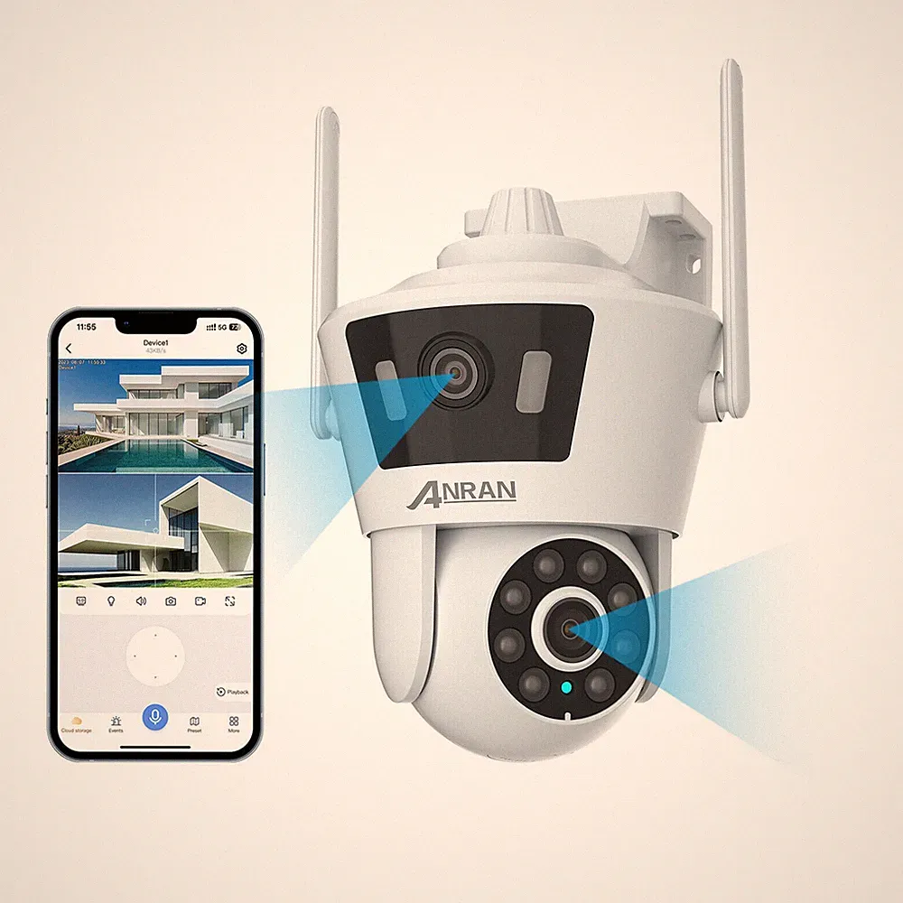 ANRAN 360°FUNK WLAN WIFI 4MP IP NETZWERK CAMERA Outdoor AUßEN ÜBERWACHUNGSKAMERA