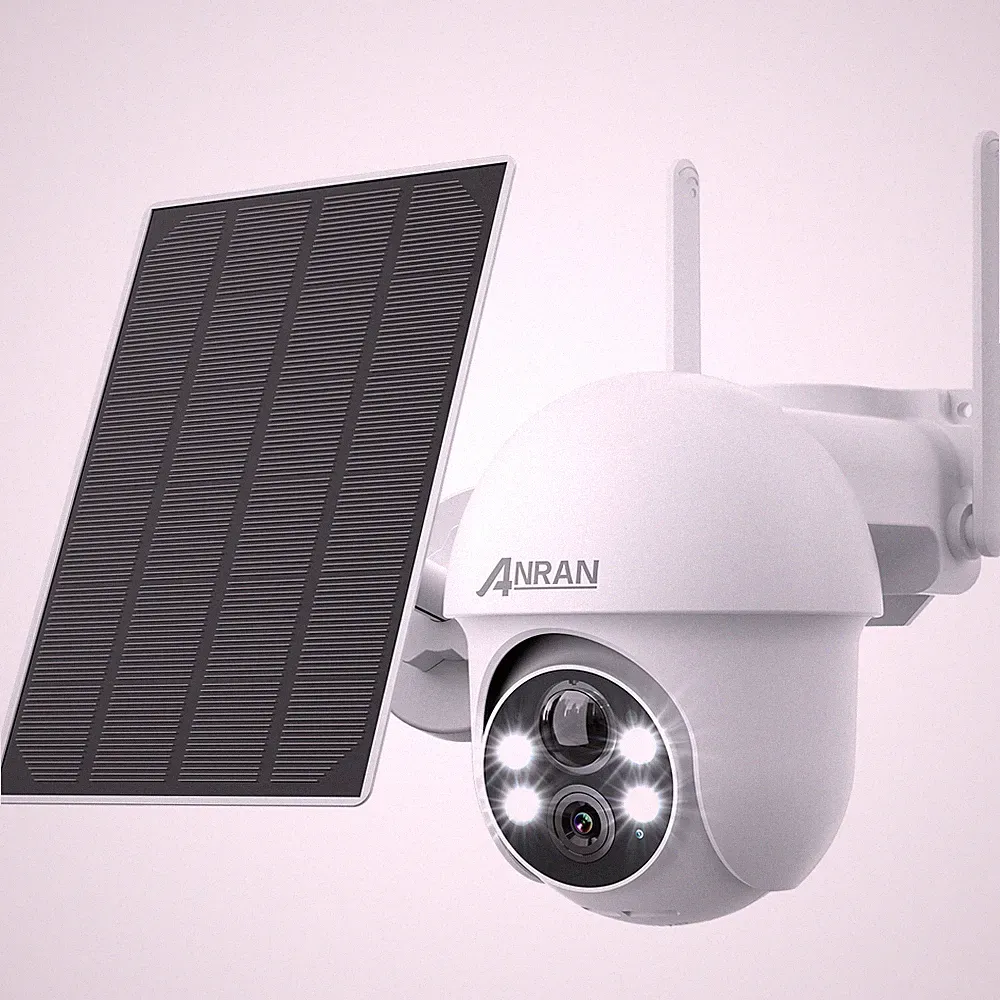 ANRAN 3MP Kabellos Solar Akku Überwachungskamera Set
