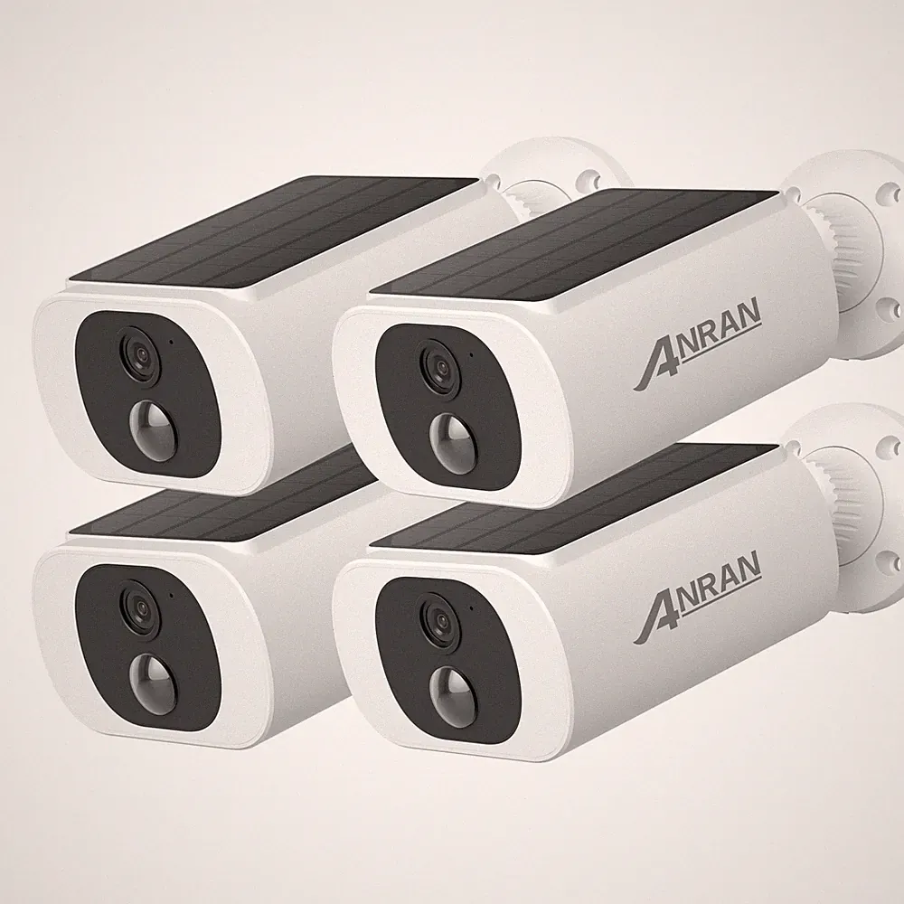 ANRAN 5MP Solar Akku Überwachungskameras Außen Wlan 2-Wege-Audio Nachtsicht IP65