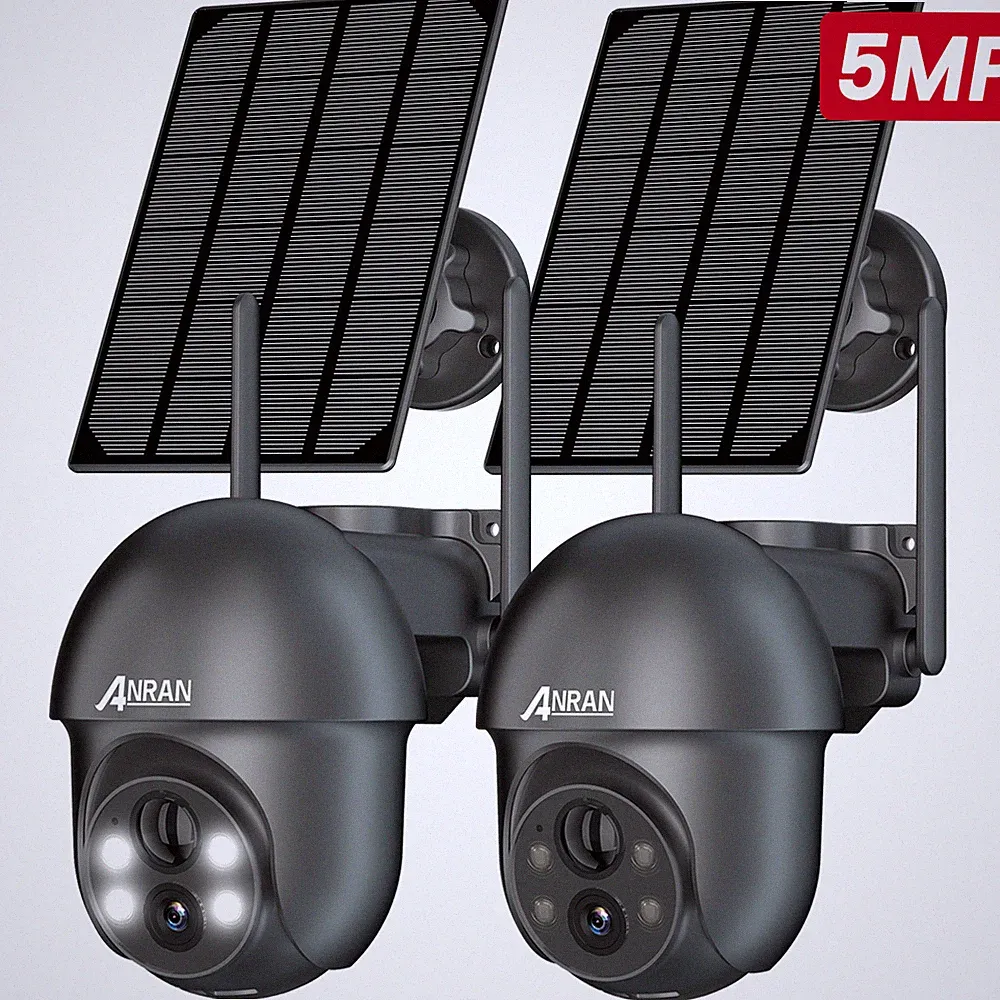 ANRAN 5MP Überwachungskamera Aussen Akku Kabellos WLAN mit Solarpanel IP Camera