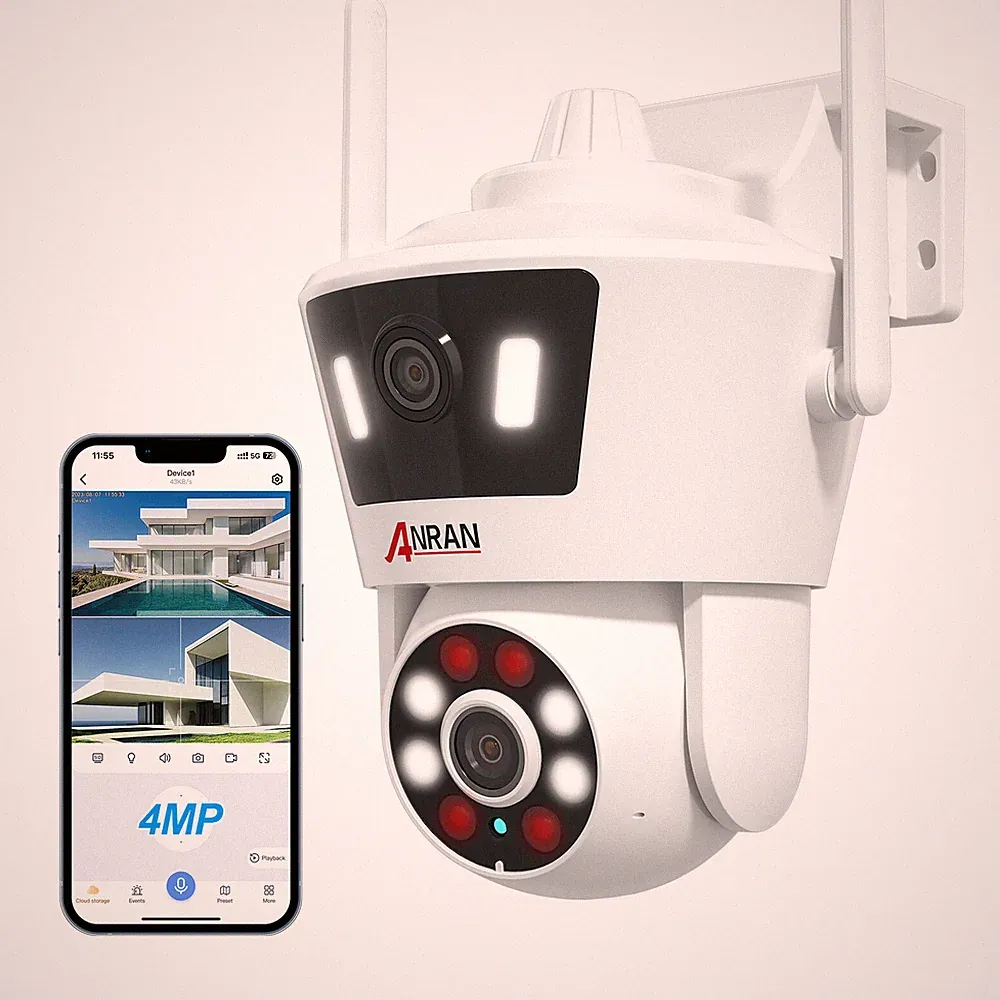 ANRAN PTZ Dome Überwachungskamera Außen 5MP WLAN Kamera Automatische Verfolgung