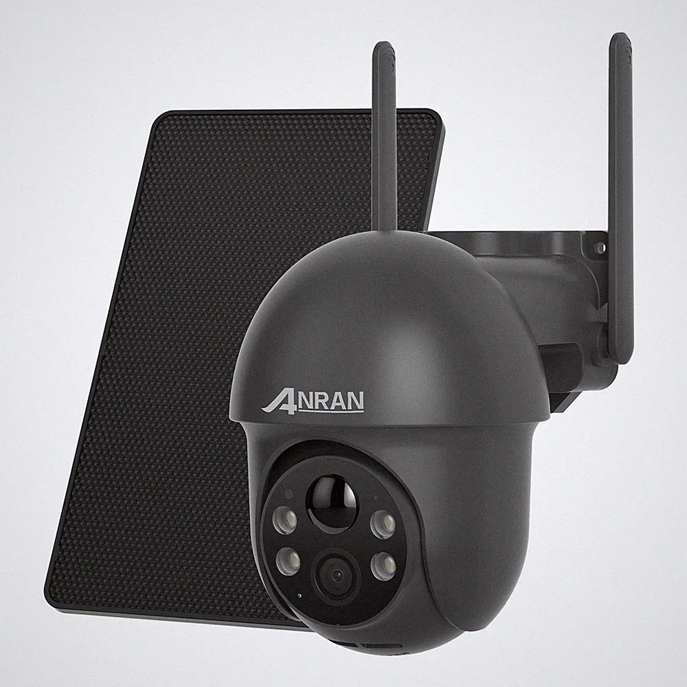 ANRAN Solar Überwachungskamera Außen WLAN 360° PTZ 3MP Akku