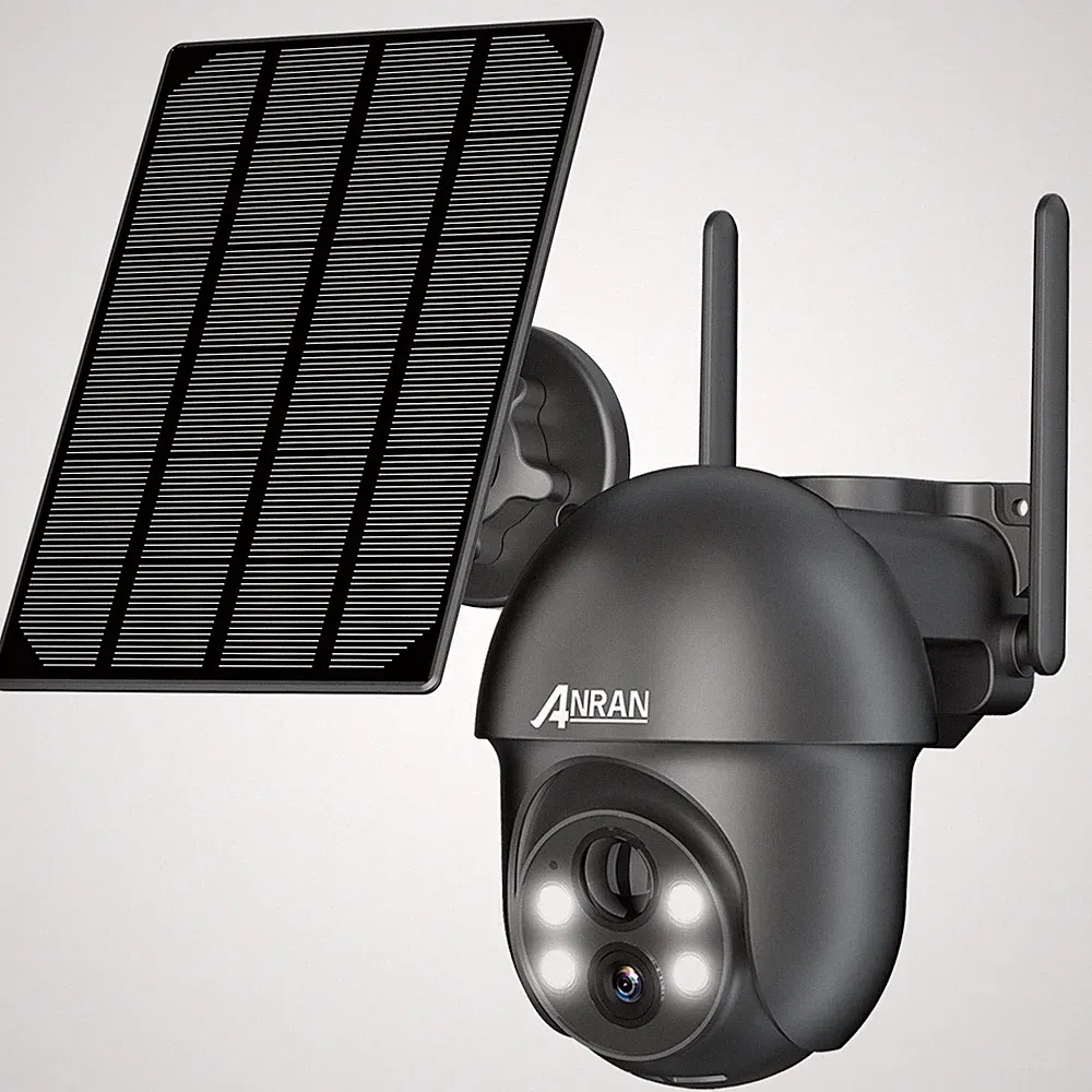 ANRAN WLAN 5MP PTZ Überwachungskamera Aussen Solor Akku Argus PT Solarpanel PIR