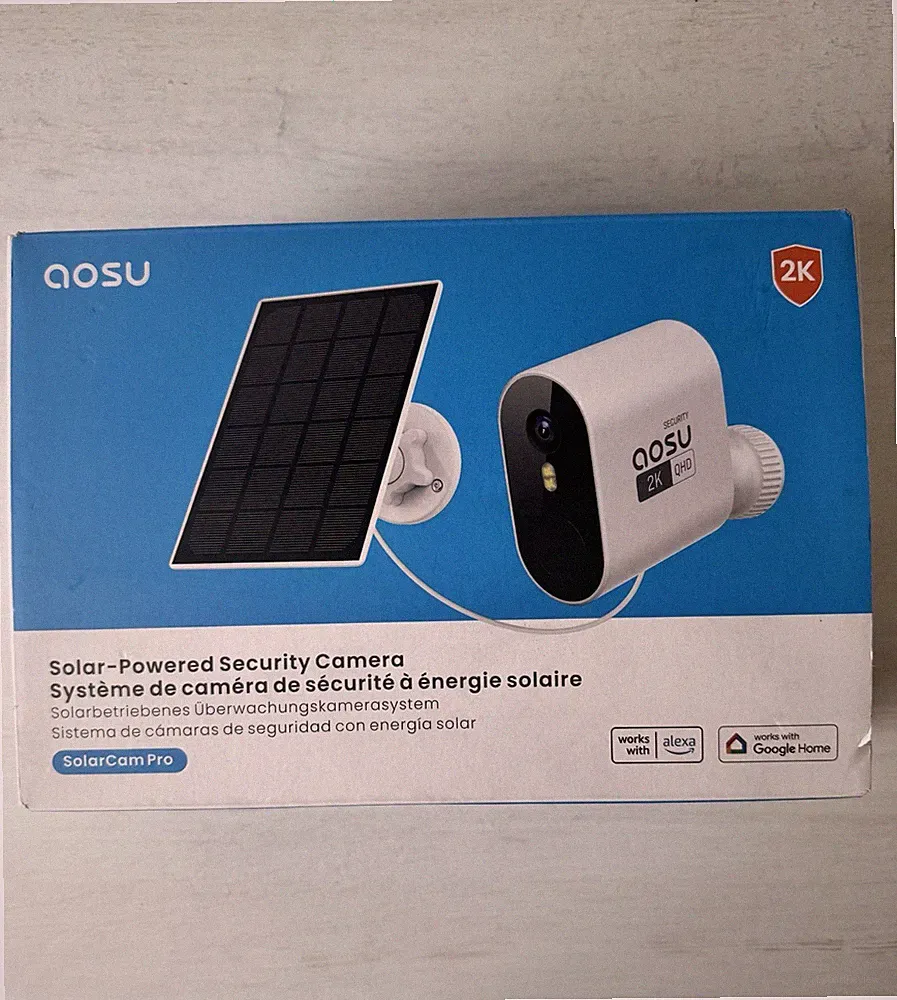 Aosu 2K 3MP UHD Überwachungskamera Aussen Solar Akku 32GB