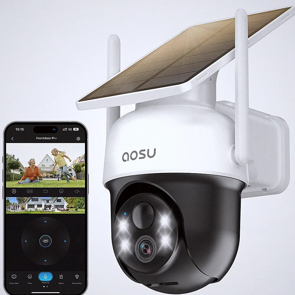 aosu 2K/3MP WiFi Überwachungskamera Outdoor Kabellos Solar Außenkamera Home
