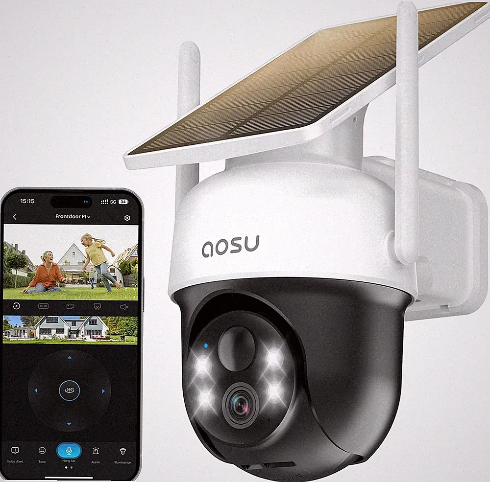AOSU 2K Solar 3MP 360 PIR