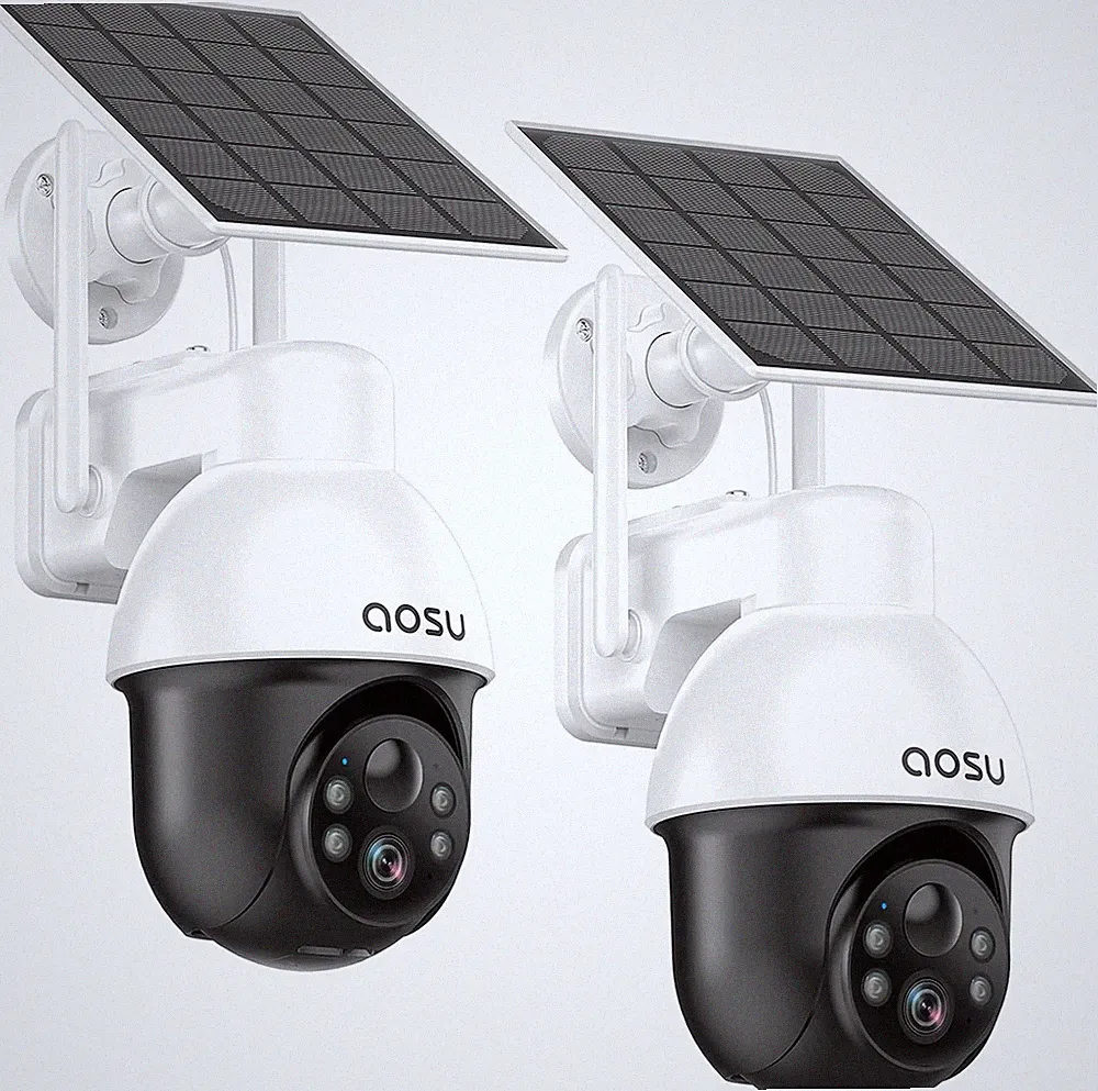 aosu 3K Solar Akku PTZ Überwachungskamera 2er-Set