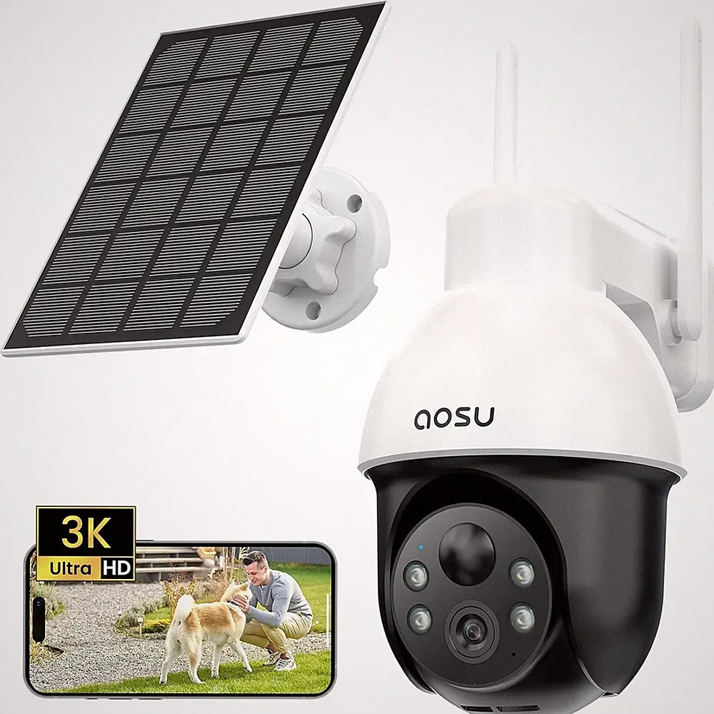 Aosu 3K Solar Außenkamera 5MP PTZ 360