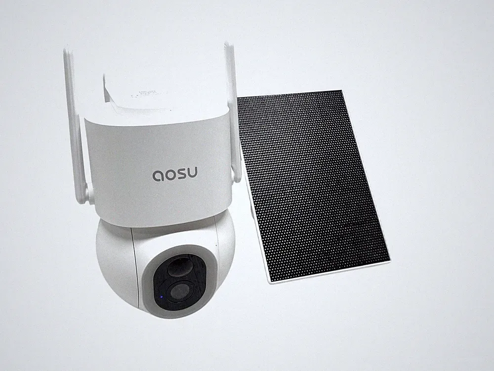 AOSU C9S2CH11 3K 5MP 360° PTZ Überwachungskamera für den Außenbereich mit Solarp