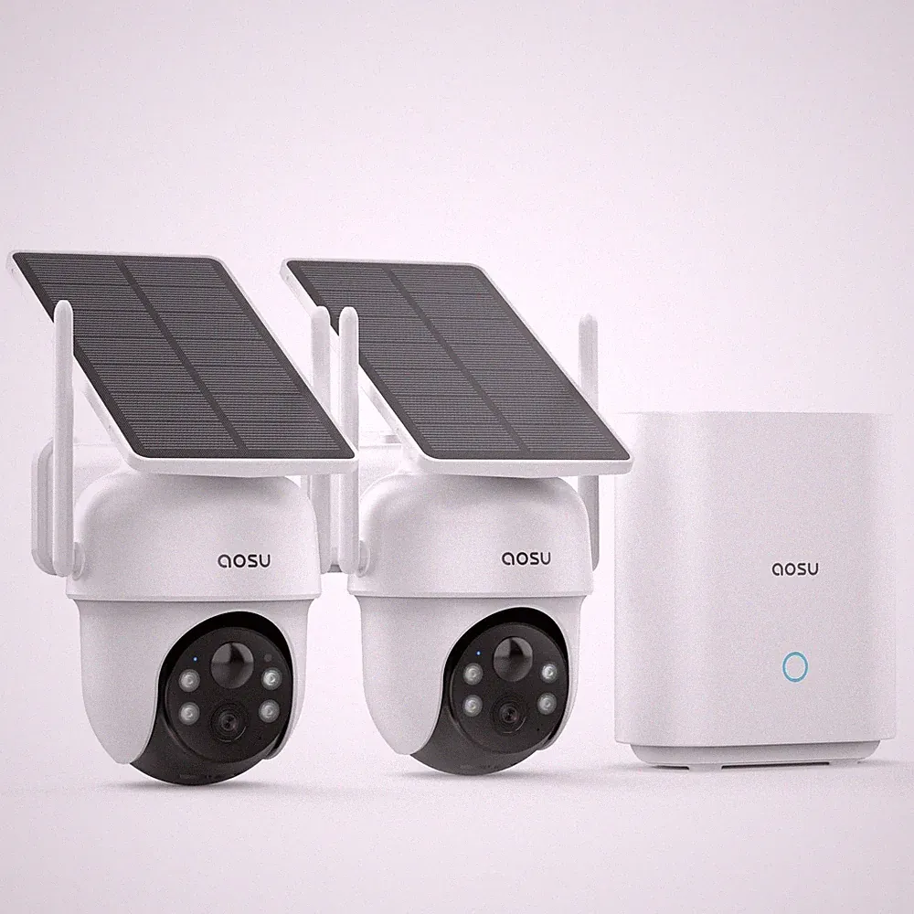 aosu D1 2K Überwachungskamera Aussen Akku Solar aosuBase 32 GB Speicher