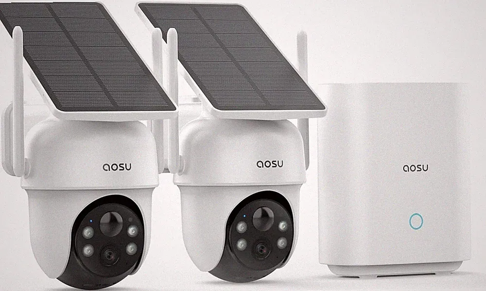 AOSU D1 2K Überwachungskamera Solar Akku 360 PTZ