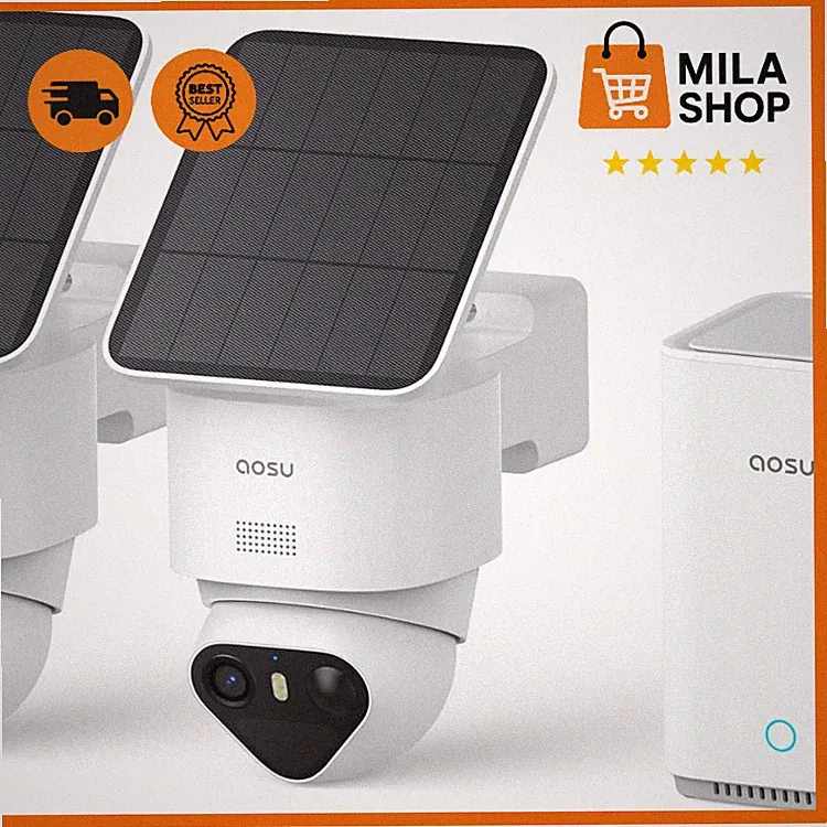 aosu T2 Ultra 4K UHD Überwachungskamera Aussen Solar Akku 2 Cam