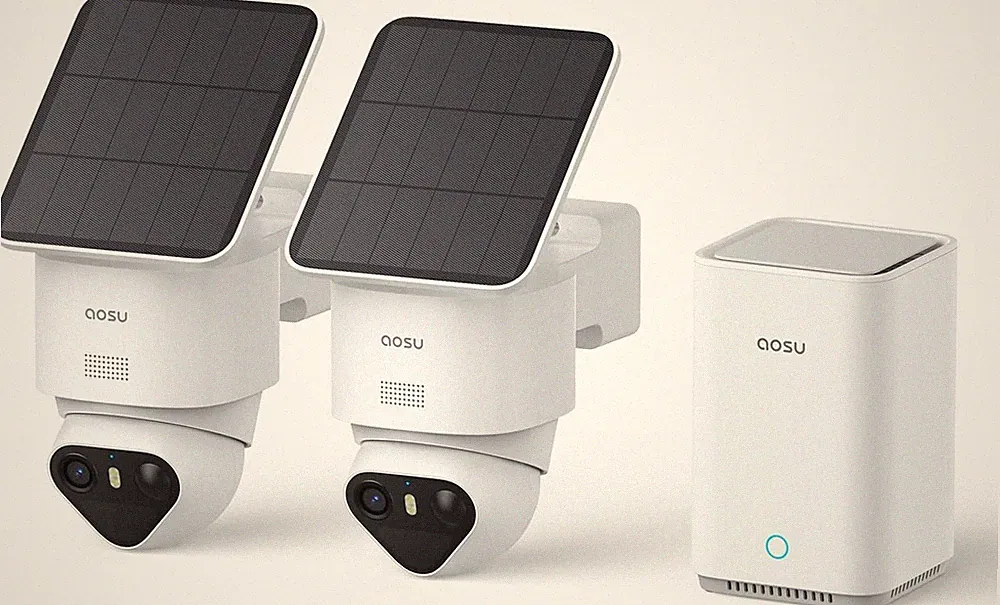 aosu T2 Ultra 4K UHD Überwachungskamera Aussen Solar Akku 2 Cam