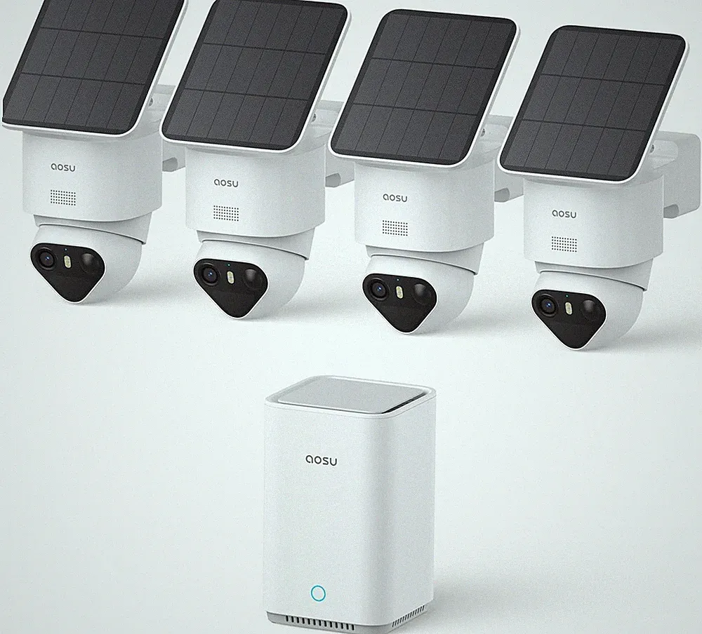Aosu T2 Ultra 4K UHD Überwachungskamera Aussen Solar Akku Für Neue Aosubase, 4 C