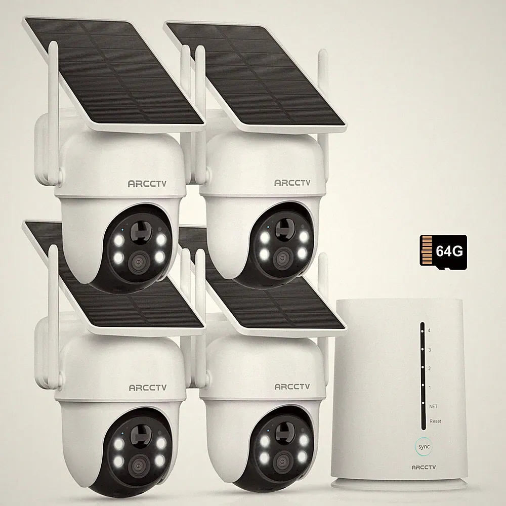 ARCCTV 4-Kamera-Set Solar Überwachungskamera