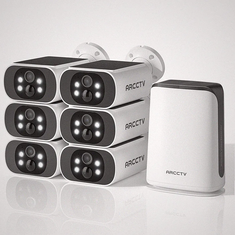 ARCCTV 4MP Solar Kamera Set mit NVR