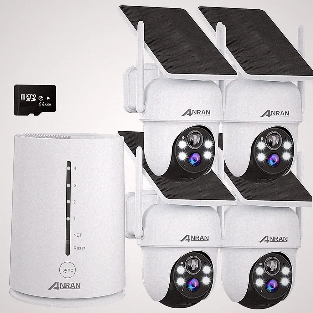 ARCCTV 4MP Solar Überwachungskamera Set WLAN Aussen Audio Akku Funk Kamera IP65