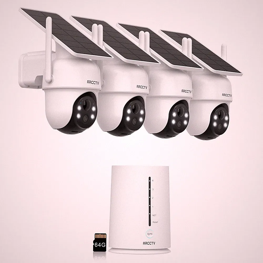 ARCCTV 4MP Wlan Solar Akku Überwachungskamera Set Außen Kabellos Wlan Kameras