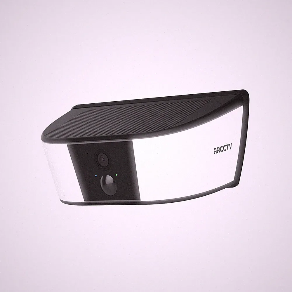 ARCCTV 4MP WLAN Solar Überwachungskamera Außen Funk Wandleuchte Akku Kamera IP65