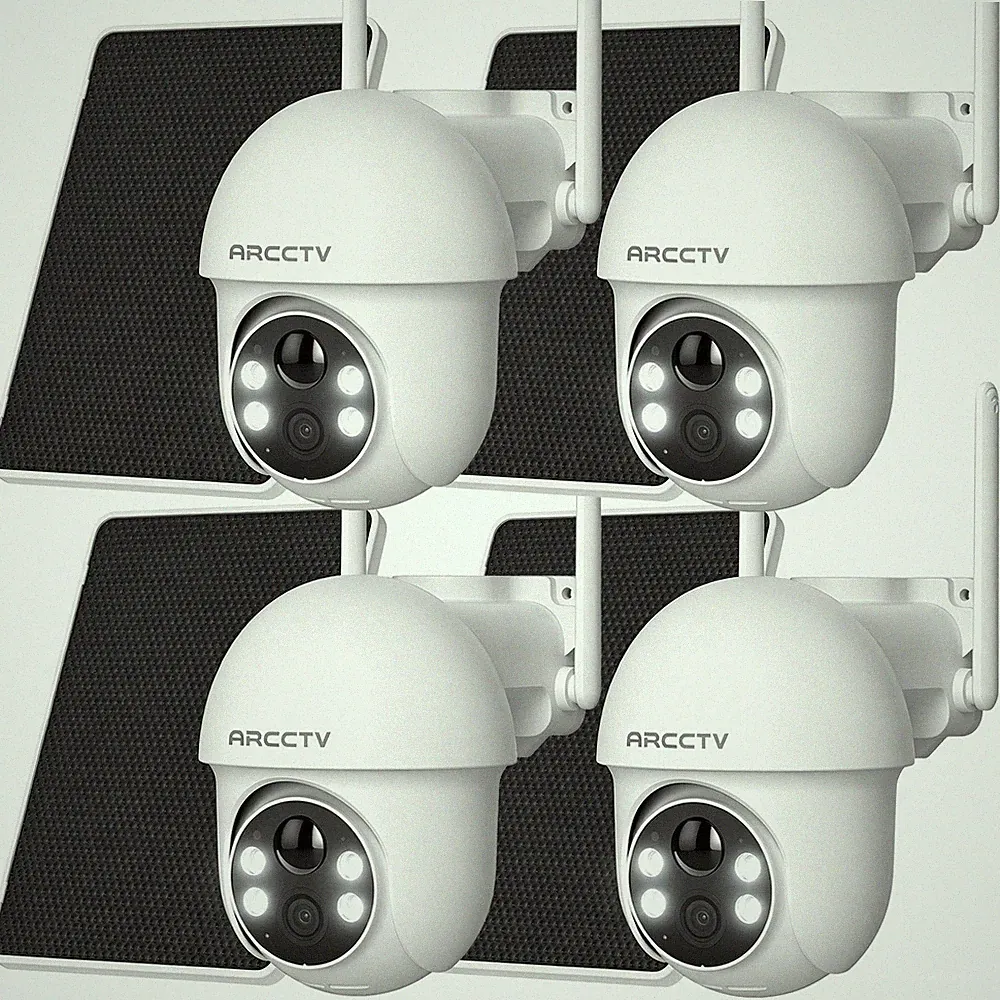 ARCCTV 5MP Solar Akku WLAN Überwachungskameras Aussen Kabellose Farb-Nachtsicht