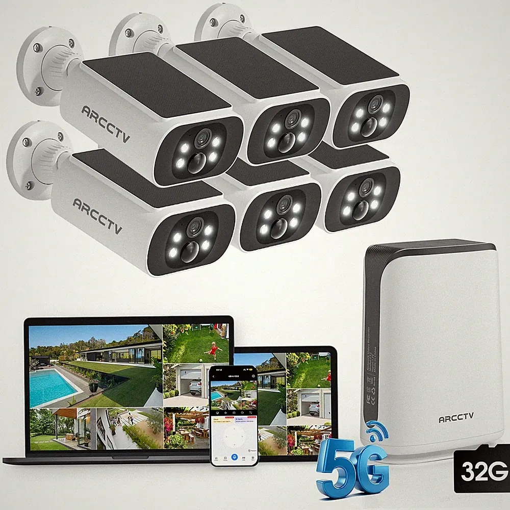 ARCCTV Solar Kamera FUNK ÜBERWACHUNGSKAMERA Outdoor WLAN WIFI CAMERA Set AUßEN