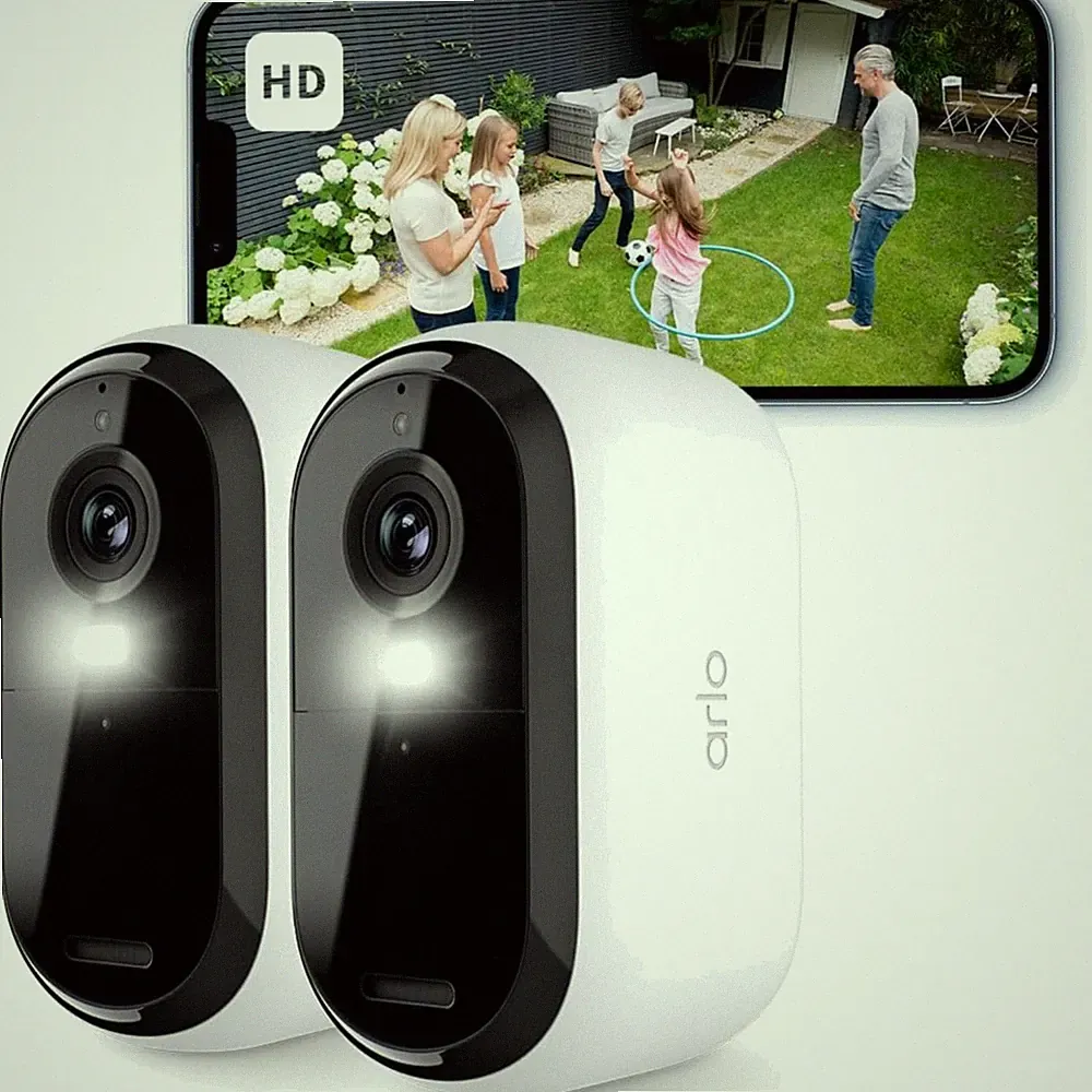 Arlo Essential 2 HD Überwachungskameras Kabellos für Außen Smart Home
