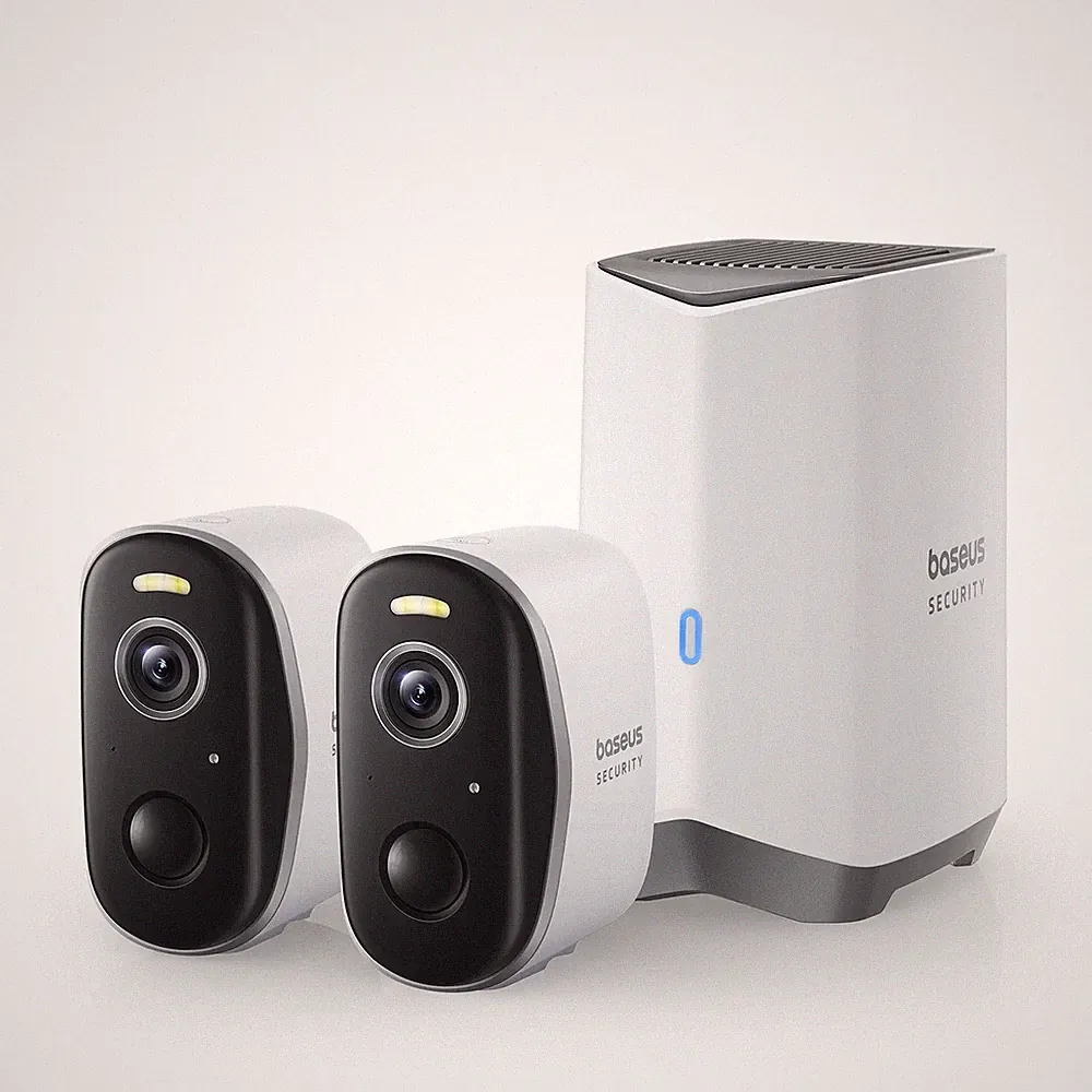 Baseus Security N1 Plus Dual 2K Außenkamera-Set, 2 Kameras, Weiß