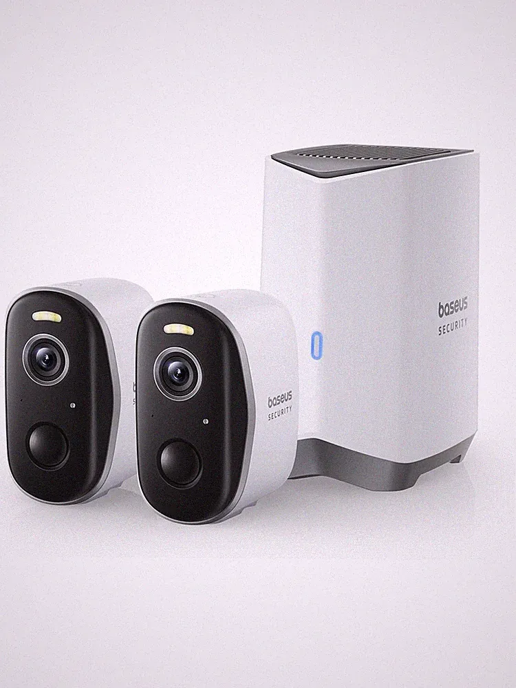 Baseus Security Überwachungskamera Aussen Akku 210Tage, 2K HD, 145 Grad, IP67