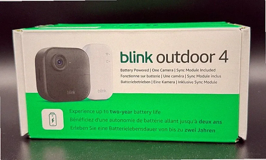 Blink Outdoor 4 4K Kamera | Kabellos & Wetterfest | Smart Home | Alexa | Neu