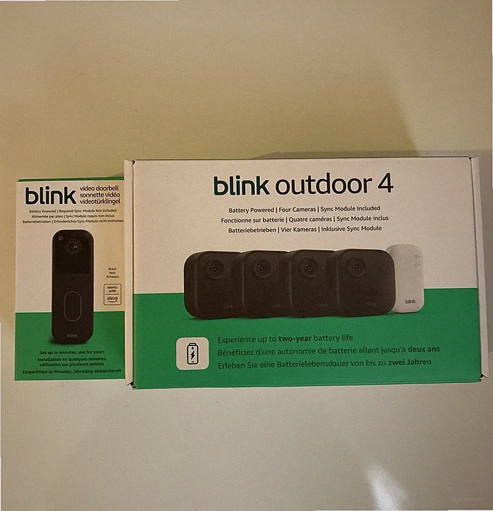 BLINK Outdoor Kamera 4. Generation + Sync Modul + Videotürklingel | NEU & OVP