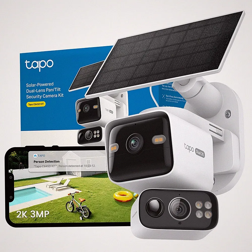 C425 KIT 2K 4MP QHD Akku Solar Überwachungskamera Außen kabellos 150° Super