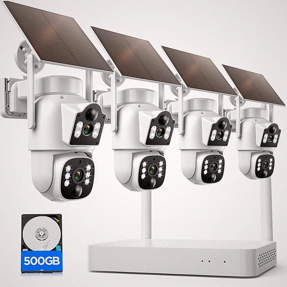 CAMCAMP 4MP Akku Solar Überwachungskamera Set 10CH NVR
