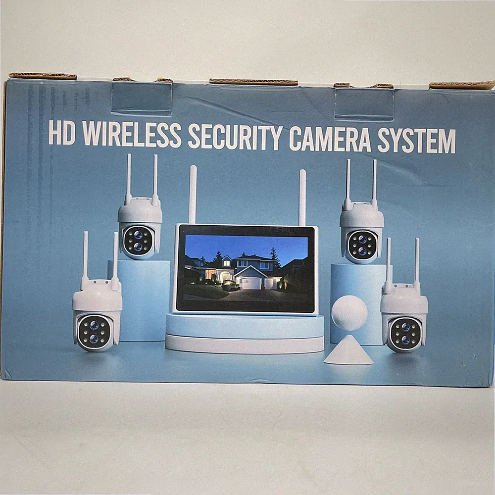 CAMCAMP Überwachungskamera Set Außen WLAN, 10&quot; Monitor 10CH NVR mit 4X