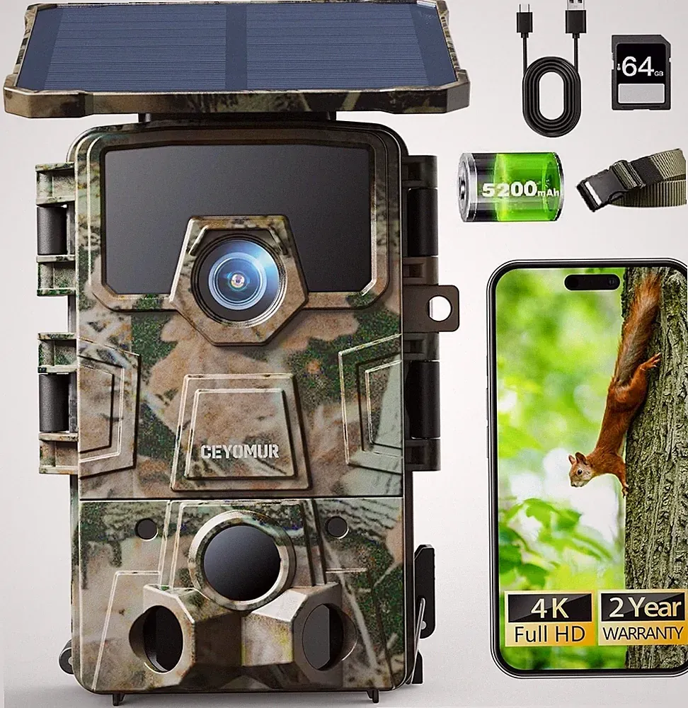 CEYOMUR CY75 Solar Wildkamera 64MP 4K