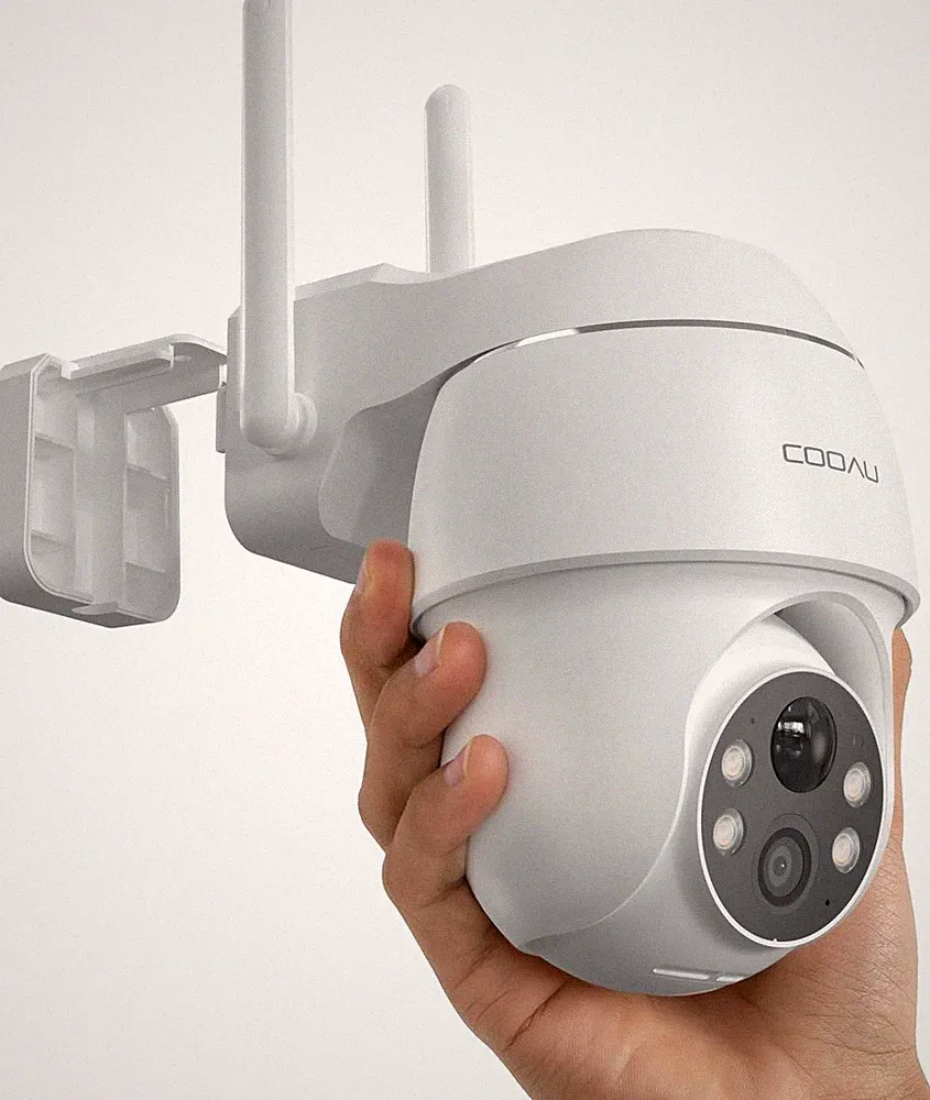 COOAU 2K Überwachungskamera Aussen Akku Kabellos WLAN 360