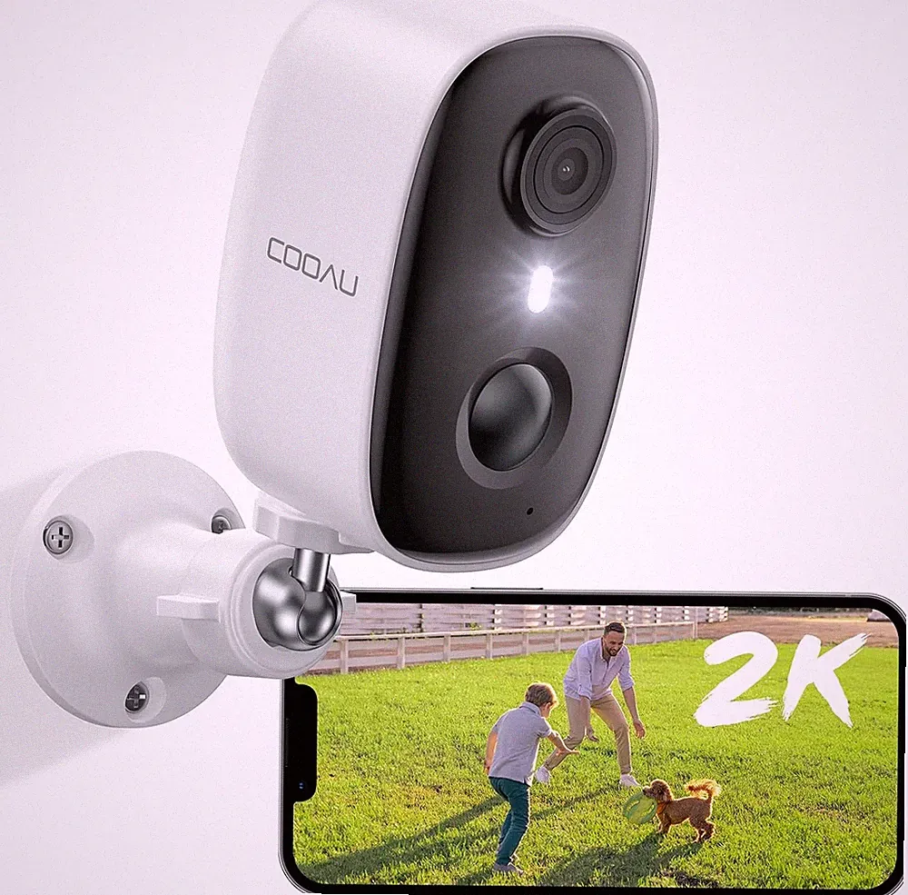 COOAU 2K WiFi6 Überwachungskamera Aussen | Innen Akku WLAN Kabellos