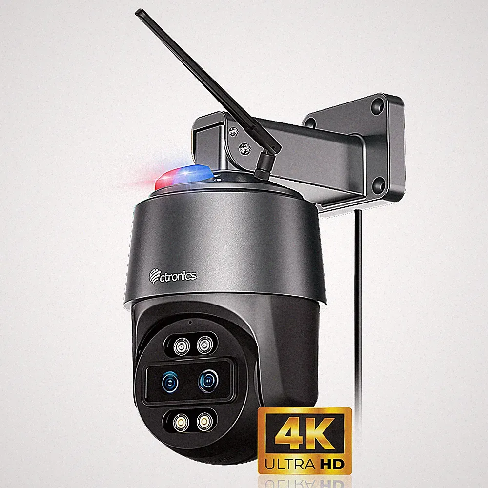 ctronics 10X Hybrid-Zoom 4K 8MP überwachungskamera - Dual-Objektiv 2,4/5GHz WIFI