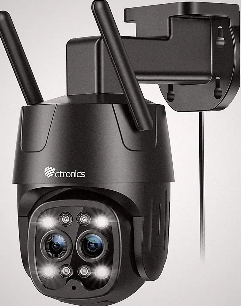 Ctronics 2.5K 4MP Überwachungskamera Außen Dual-Objektiv, 355 Schwenk, WLAN