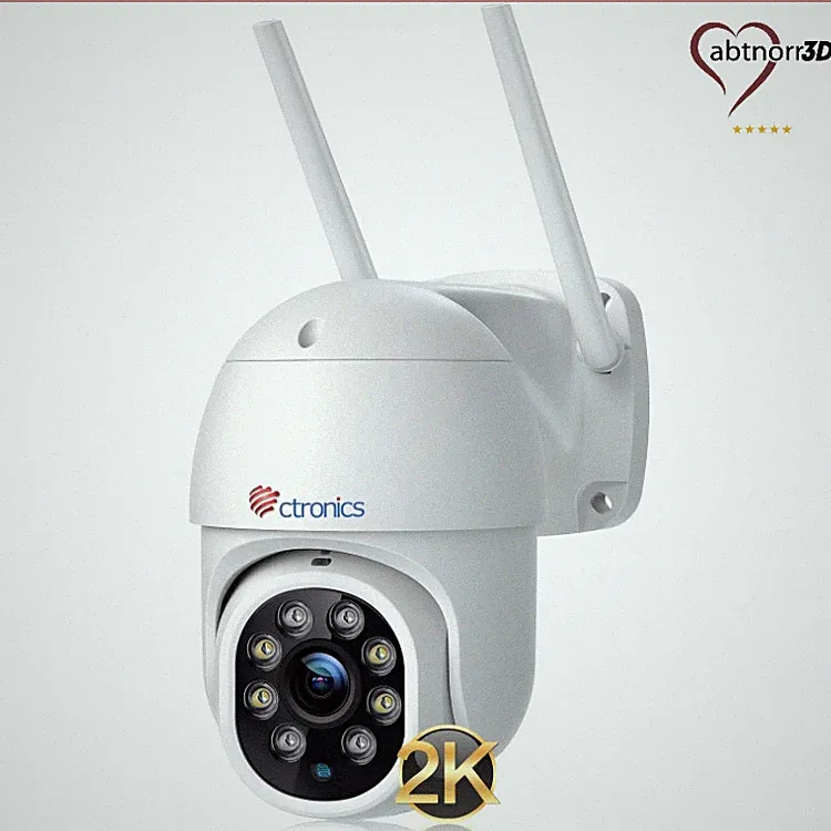 Ctronics 2.5K 4MP Überwachungskamera Aussen WLAN PTZ 355 90 Nachtsicht 30M
