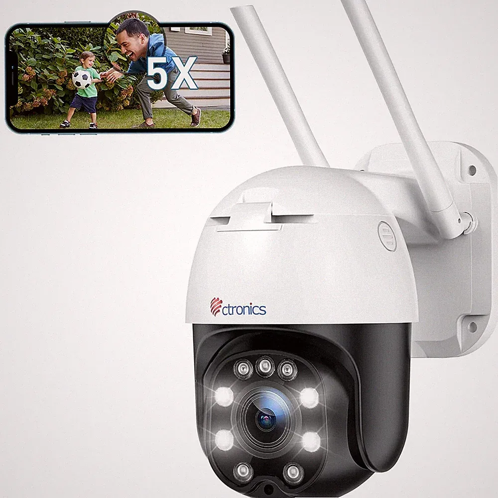 Ctronics 285C-S/W - Überwachungskamera Aussen WLAN, Ctronics Dome IP Kamera