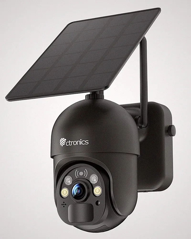 Ctronics 2K 3MP Überwachungskamera Außen mit Solarpanel, 2-Wege-Audio