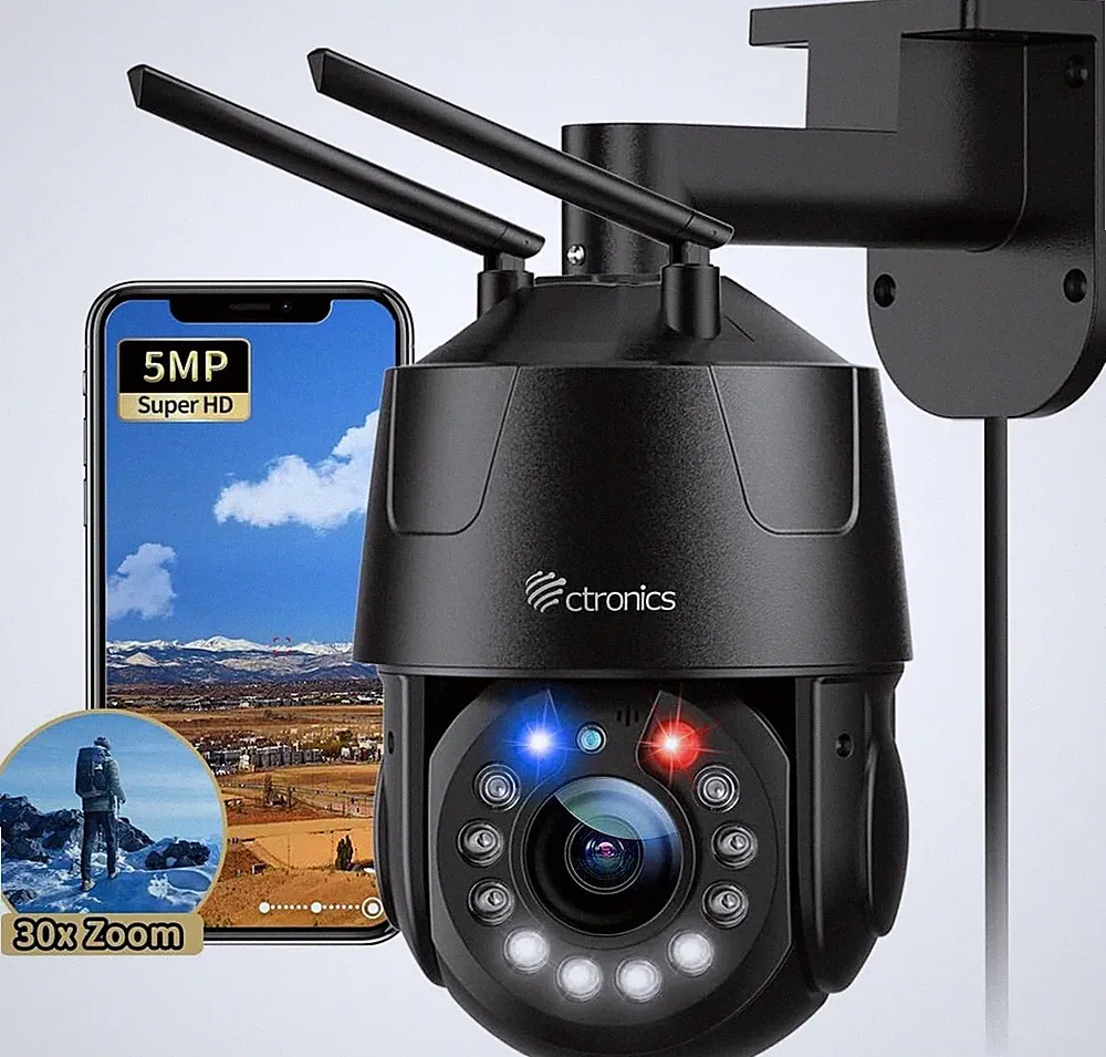 ctronics 5MP 30X Optischer Zoom Metall CCTV Überwachungskamera WiFi Outdoor IP66